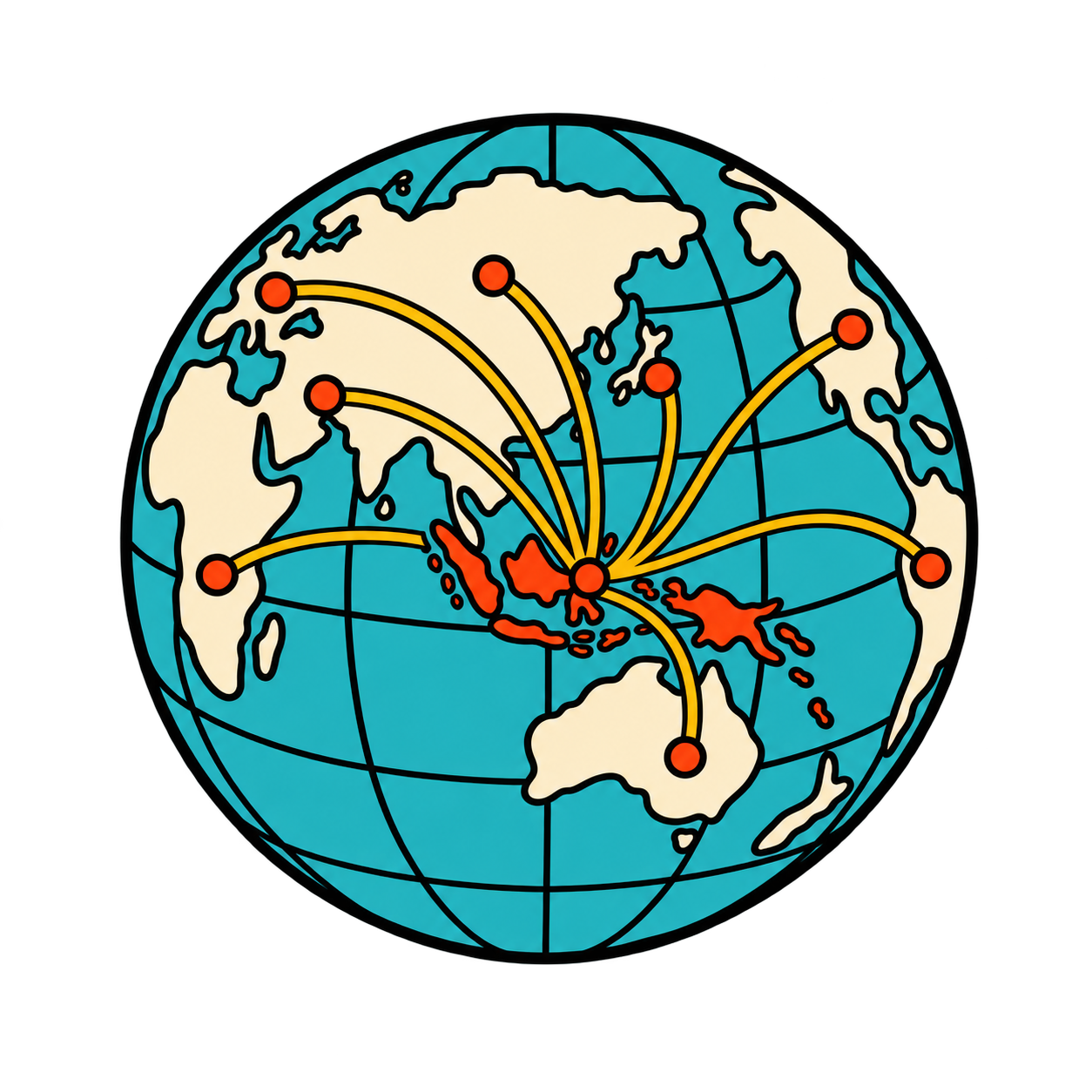 Global connections illustration